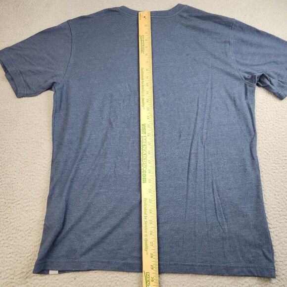 Carhartt Shirt Mens Large Relaxed Fit Navy Blue Spell Out Short Sleeve Weekend - Picture 9 of 9